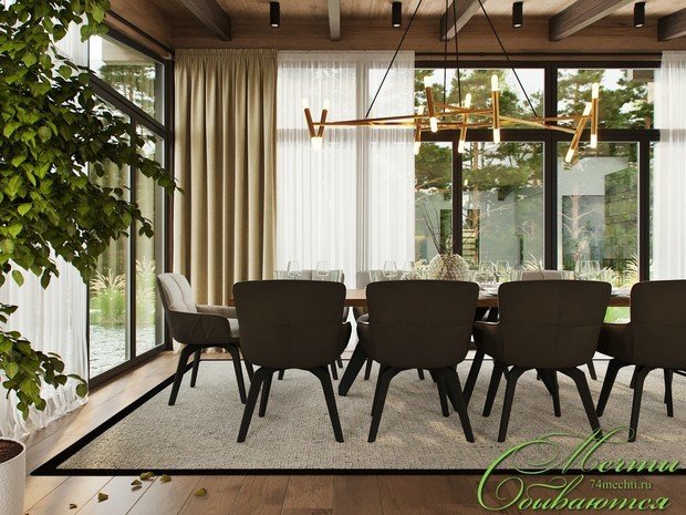 Фото из портфолио Интерьеры дома над прудом в свободном стиле – фотографии дизайна интерьеров на INMYROOM