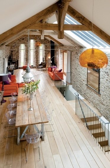 Фотография: Кухня и столовая в стиле Прованс и Кантри, Дом, Дома и квартиры, Балки, Дом на природе – фото на INMYROOM