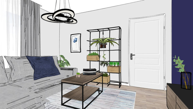 Фото из портфолио Скетчи гостиной – фотографии дизайна интерьеров на INMYROOM