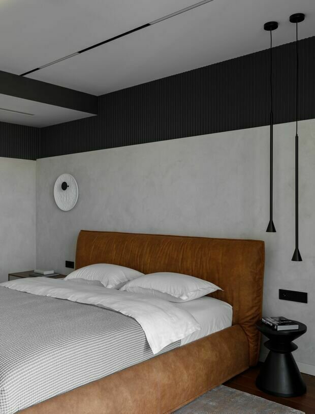 Фотография: Спальня в стиле Современный, Минимализм, Дом, Проект дня, Подмосковье, Дом и дача, Монолитный дом, 4 и больше, Более 90 метров, Анна Шаповалова – фото на INMYROOM