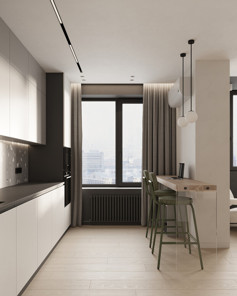 Фотография: Кухня и столовая в стиле Современный, Квартира, Проект недели, Химки, 2 комнаты, 60-90 метров, ADMstudio – фото на INMYROOM Фотография: Кухня и столовая в стиле Современный, Квартира, Проект недели, Химки, 2 комнаты, 60-90 метров, ADMstudio – фото на INMYROOM