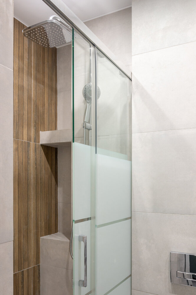 Фотография: Ванная в стиле Современный, Малогабаритная квартира, Квартира, Проект недели, до 40 метров – фото на INMYROOM Фотография: Ванная в стиле Современный, Малогабаритная квартира, Квартира, Проект недели, до 40 метров – фото на INMYROOM