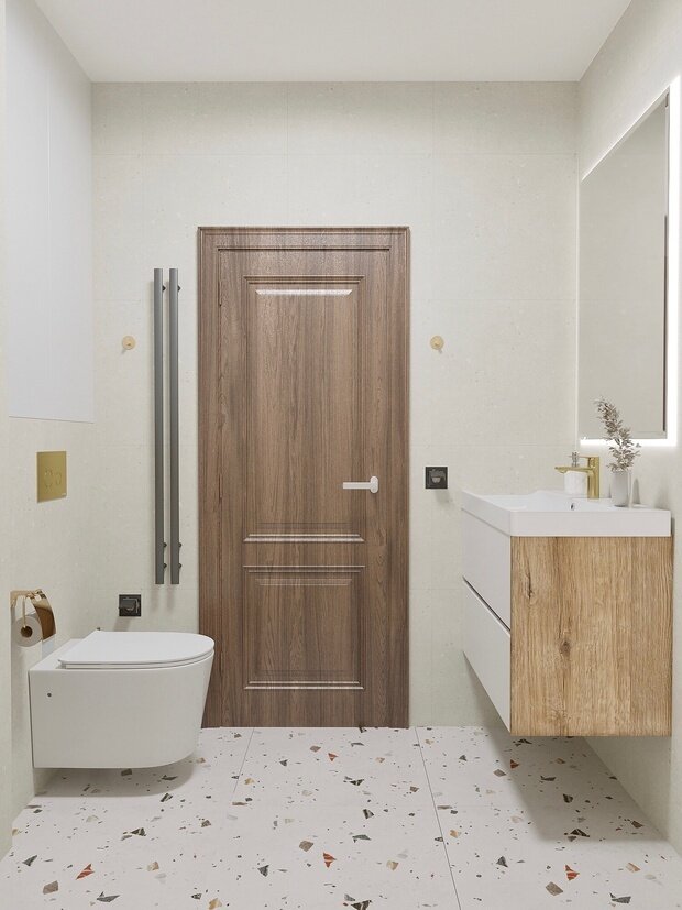 Фото из портфолио Квартира для семьи из 3х человек 71 м2 ЖК Михайловский Парк – фотографии дизайна интерьеров на INMYROOM