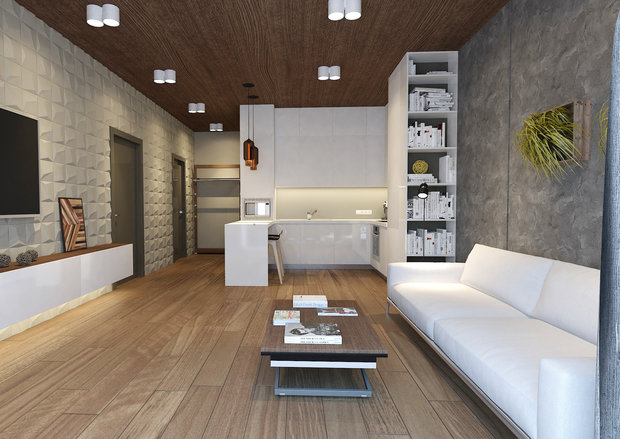 Фотография: Гостиная в стиле Современный, Хай-тек – фото на InMyRoom.ru