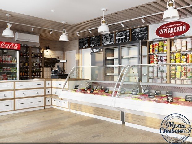 Фото из портфолио Интерьер продовольственного магазина – фотографии дизайна интерьеров на INMYROOM