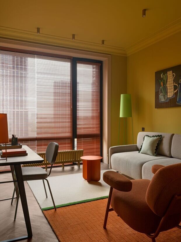 Фотография: Кабинет в стиле Современный, Квартира, Проект дня, Москва, Монолитный дом, 3 комнаты, 60-90 метров, фото интерьера, дизайн интерьера фото, ЖК «Событие», Анастасии Василица – фото на INMYROOM