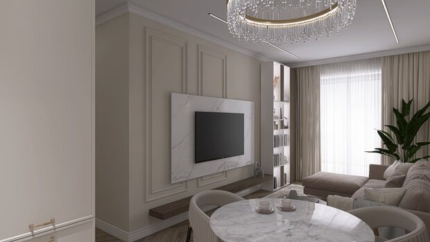 Фото из портфолио Кухня-гостиная Неоклассика – фотографии дизайна интерьеров на INMYROOM