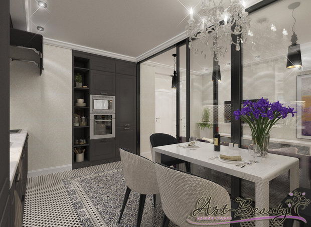 Фото из портфолио Сдержанность в серых тонах – фотографии дизайна интерьеров на INMYROOM