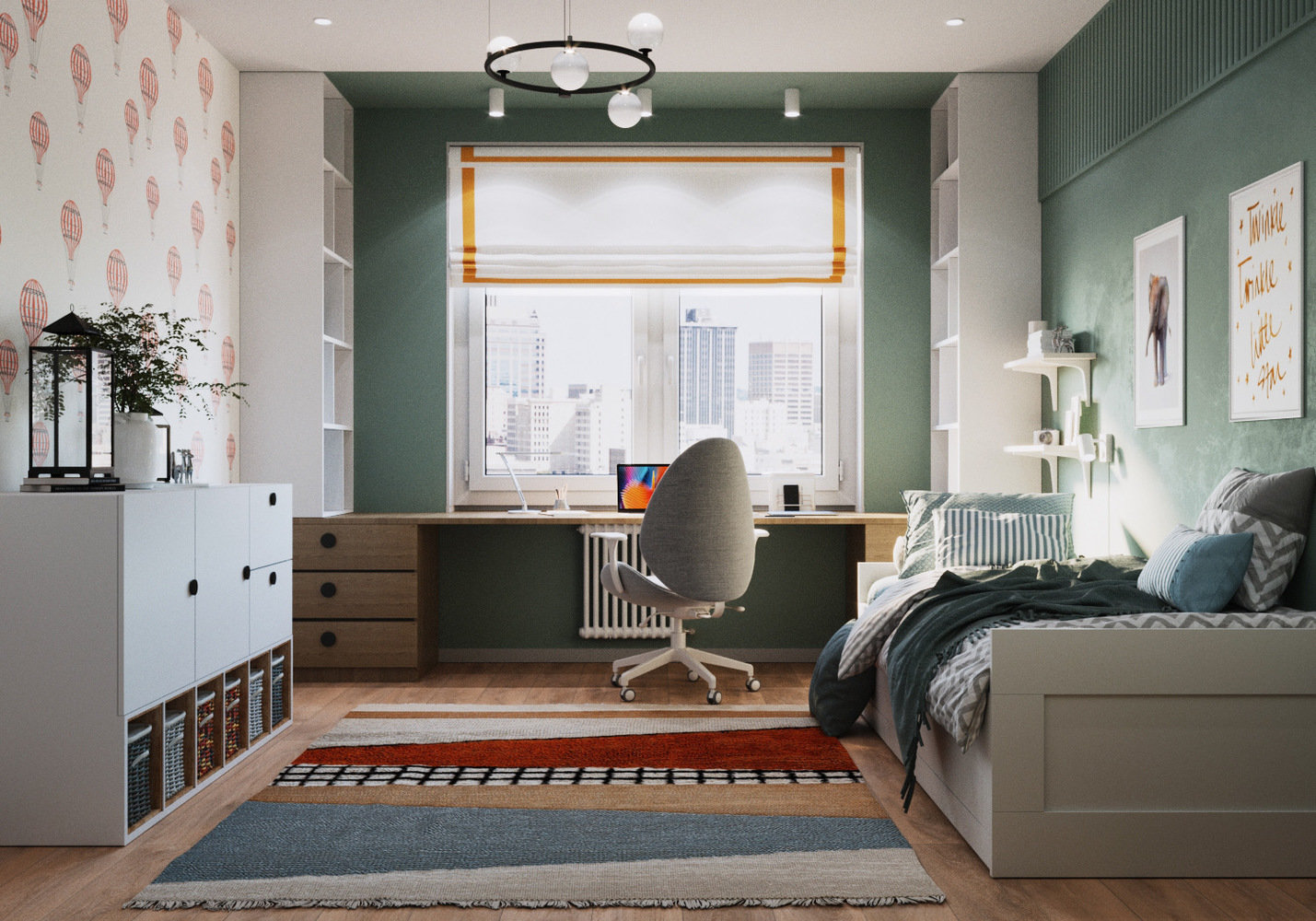 Фотография: Детская в стиле Современный, Квартира, Проект недели, Санкт-Петербург, 3 комнаты, 60-90 метров, Екатерина Третьякова, Tretiakova Interior – фото на INMYROOM