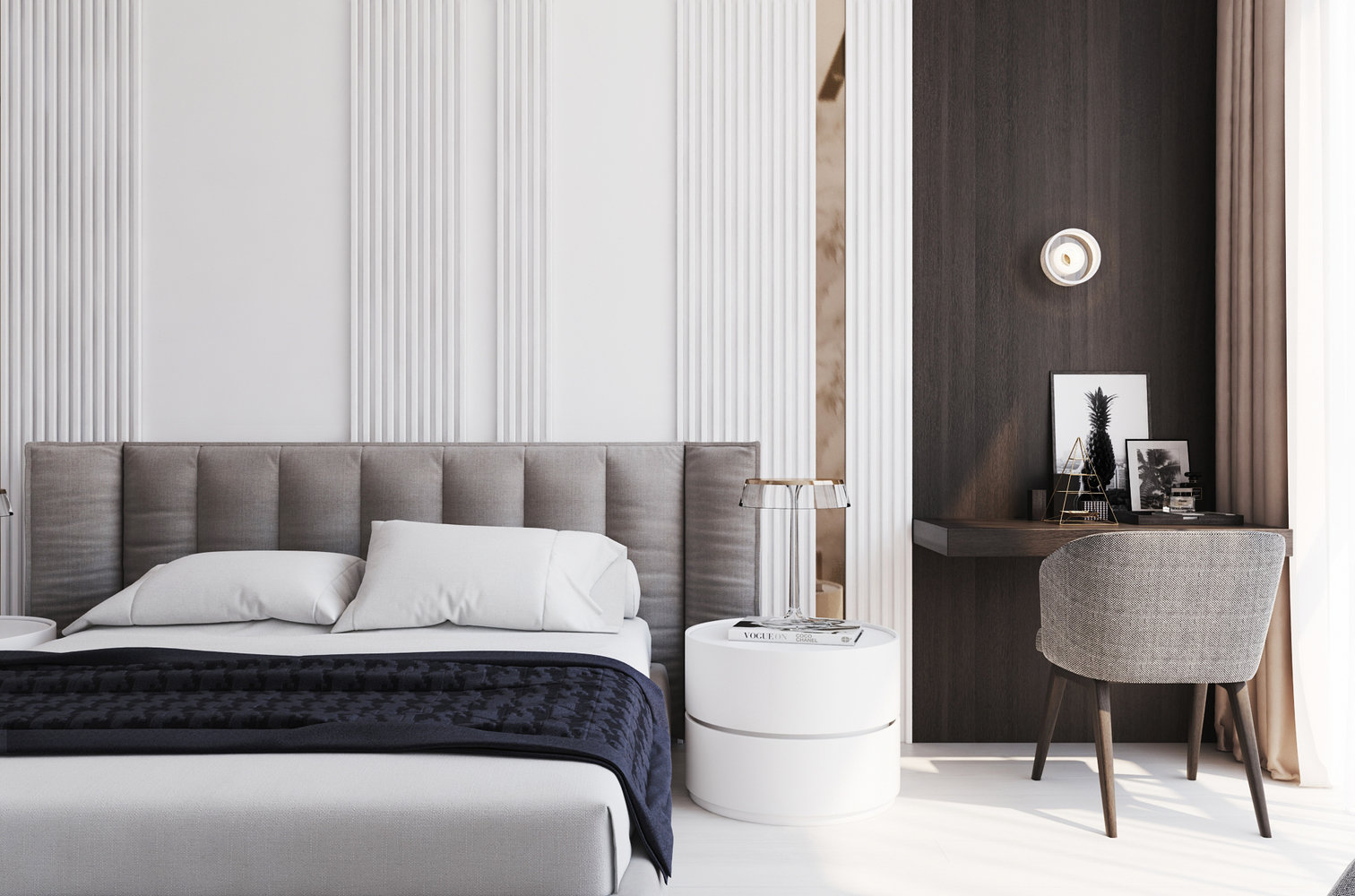 Фотография: Спальня в стиле Минимализм, Современный, Квартира, Студия, Проект дня, Москва, ЖК «Филиград», Монолитный дом, 40-60 метров, Артем Бабянц – фото на INMYROOM