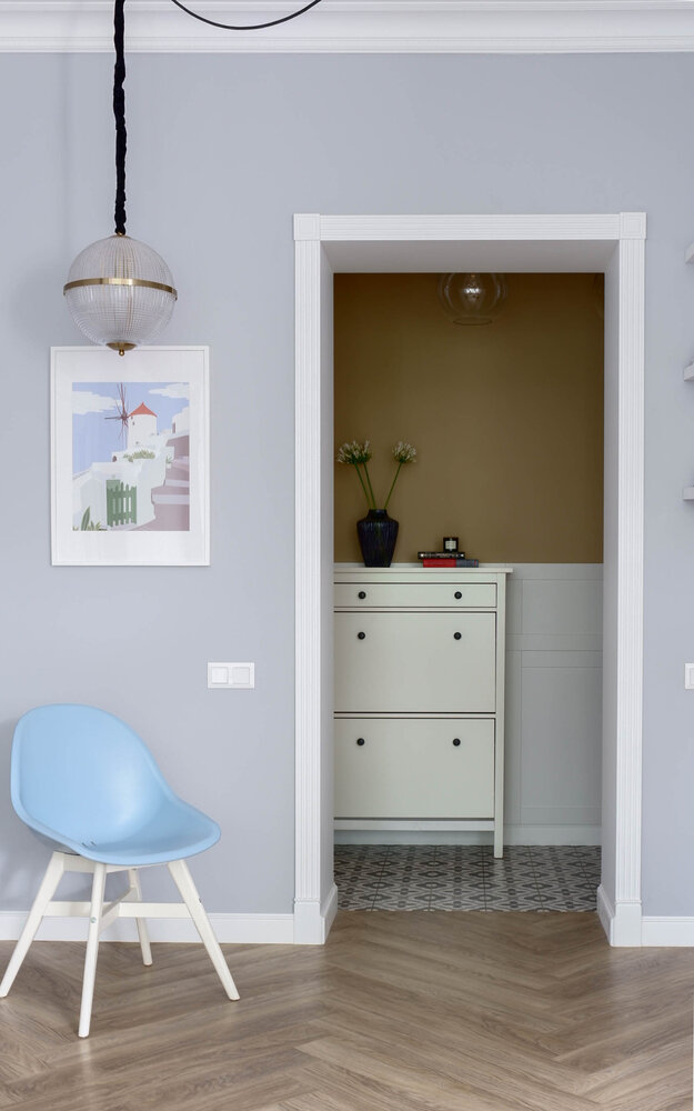 Фотография: Прихожая в стиле Скандинавский, Современный, Квартира, Проект дня, Химки, Московская область, Сталинка, 3 комнаты, 40-60 метров, Светлана Конькова – фото на INMYROOM