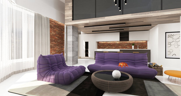 Фото из портфолио Дизайн гостиной в коттедже – фотографии дизайна интерьеров на INMYROOM