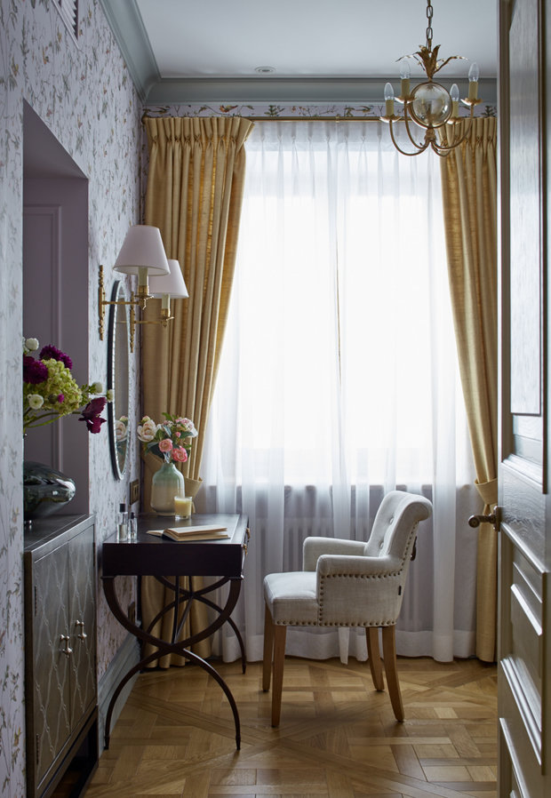 Фотография: Кабинет в стиле Классический, Современный, Квартира, Проект недели, Москва, Сергей Ананьев, 3 комнаты, 60-90 метров, KuzovlevaHome – фото на INMYROOM