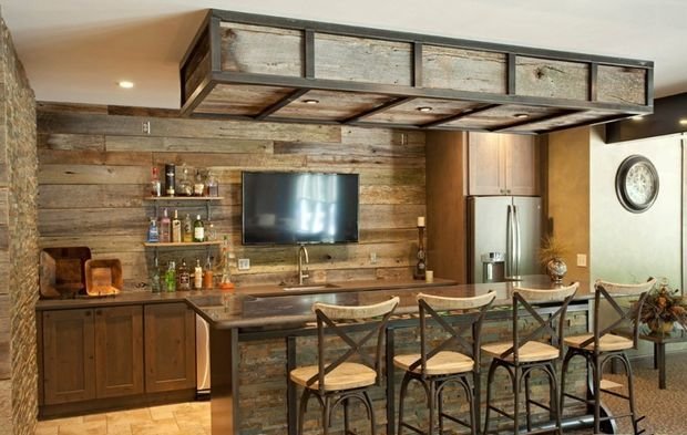 Фотография: Кухня и столовая в стиле Прованс и Кантри, Гостиная, Декор интерьера, Квартира, Студия, Дом, барная стойка на кухне, кухня-гостиная с барной стойкой – фото на INMYROOM