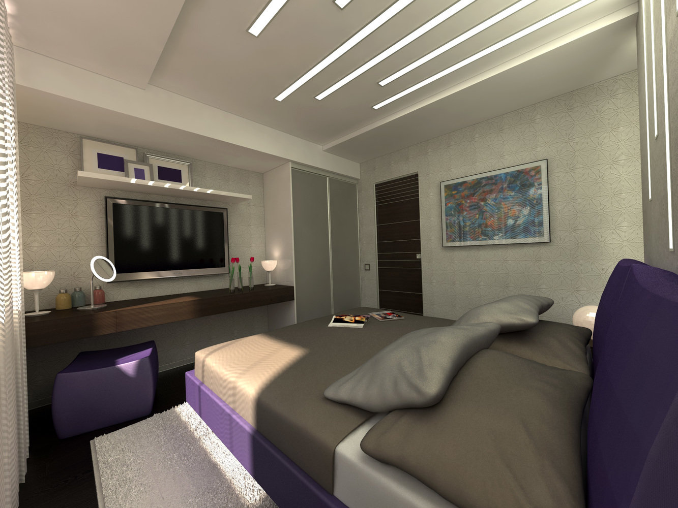 Фотография: Спальня в стиле Современный, Малогабаритная квартира, Квартира, Дома и квартиры – фото на INMYROOM Фотография: Спальня в стиле Современный, Малогабаритная квартира, Квартира, Дома и квартиры – фото на INMYROOM