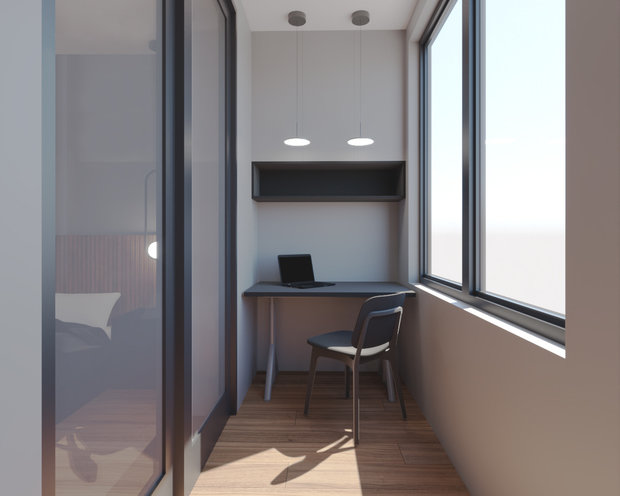 Фото из портфолио Дизайн-проект квартиры в ЖК Октябрьское поле 36 м2 – фотографии дизайна интерьеров на INMYROOM