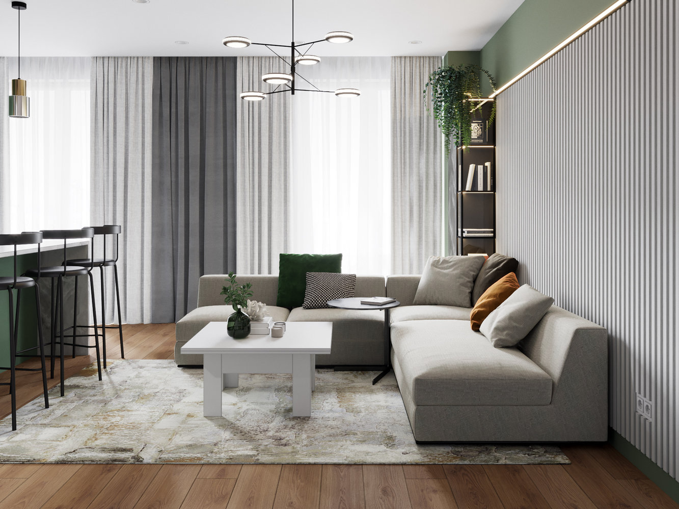 Фотография: Гостиная в стиле Современный, Квартира, Проект дня, Минск, 3 комнаты, Ирина Горячко – фото на INMYROOM