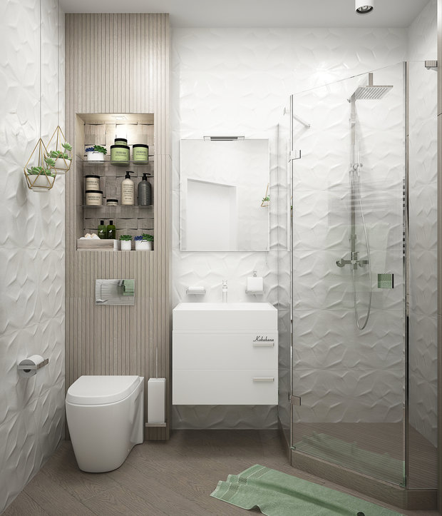 Фото из портфолио Санузел "Geometric lines" – фотографии дизайна интерьеров на INMYROOM