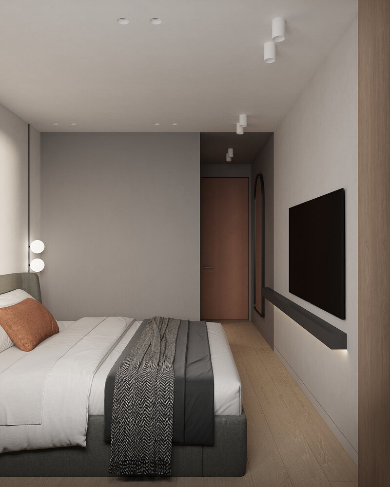 Фотография: Спальня в стиле Современный, Квартира, Проект недели, Химки, 2 комнаты, 60-90 метров, ADMstudio – фото на INMYROOM Фотография: Спальня в стиле Современный, Квартира, Проект недели, Химки, 2 комнаты, 60-90 метров, ADMstudio – фото на INMYROOM