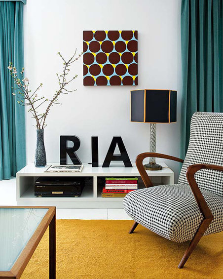 Фотография: Декор в стиле Современный, Квартира, Цвет в интерьере, Дома и квартиры, Желтый, Бирюзовый – фото на INMYROOM