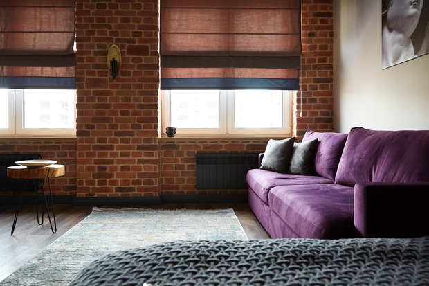 Фотография: Гостиная в стиле Лофт, Современный, Малогабаритная квартира, Квартира, Студия, Проект недели, Москва, до 40 метров, Мария Волкова – фото на INMYROOM