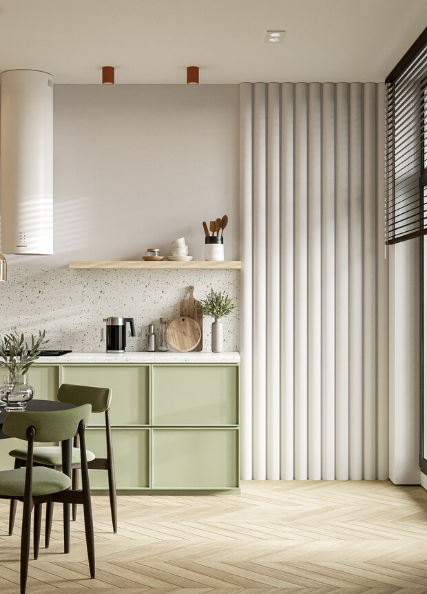 Фотография: Кухня и столовая в стиле Современный, Квартира, Проект недели, Санкт-Петербург, 2 комнаты, 60-90 метров, Студия дизайна Максимаджи – фото на INMYROOM