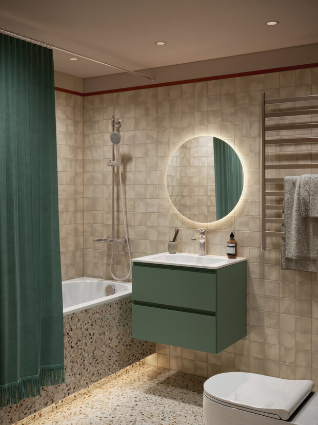 Фотография: Ванная в стиле Современный, Квартира, Проект дня, Московская область, Ирина Собыленская, 4 и больше, 60-90 метров, эклектичный с элементами этники и современного дизайна – фото на INMYROOM