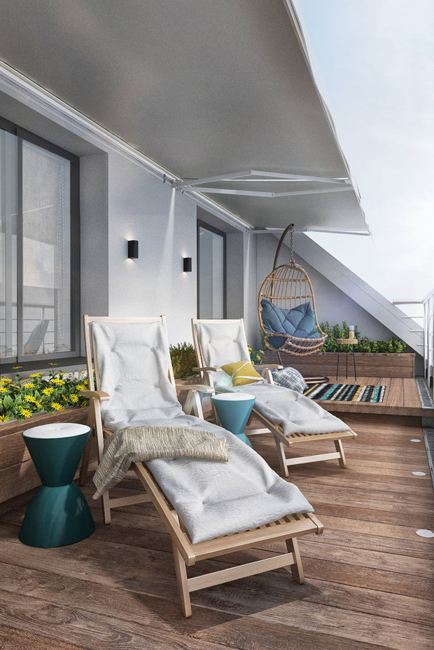 Фотография: Терраса в стиле Современный, Квартира, Проект недели, Санкт-Петербург, Более 90 метров, Projector Studio – фото на INMYROOM