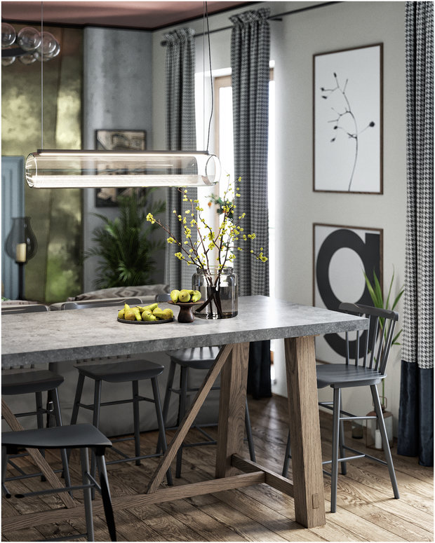 Фотография: Кухня и столовая в стиле Лофт, Эклектика, Квартира, Проект недели, Санкт-Петербург, Макс Жуков, Виктор Штефан, ToTaste Studio, 3 комнаты, 60-90 метров – фото на INMYROOM