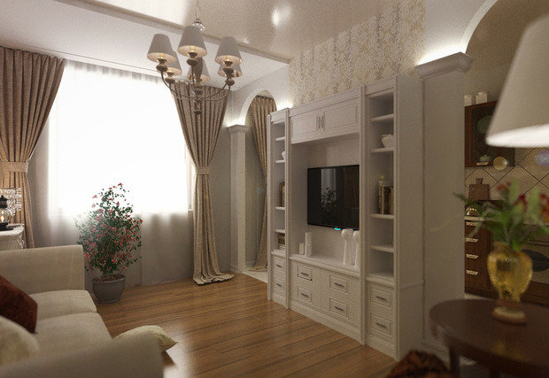 Фото из портфолио Скандинавский стиль в однокомнатной квартире – фотографии дизайна интерьеров на INMYROOM