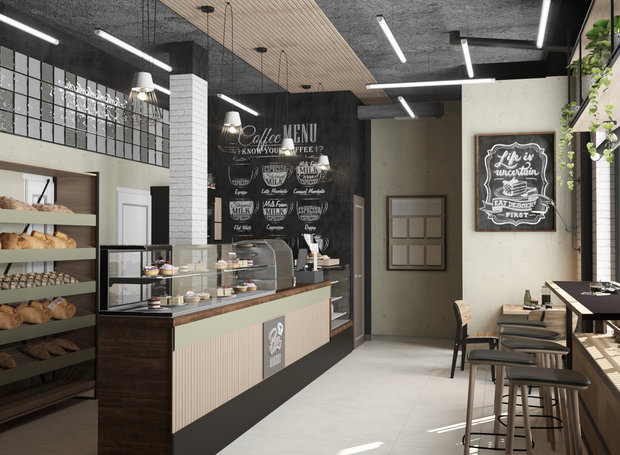 Фото из портфолио Пекарня Bon Bakery – фотографии дизайна интерьеров на INMYROOM