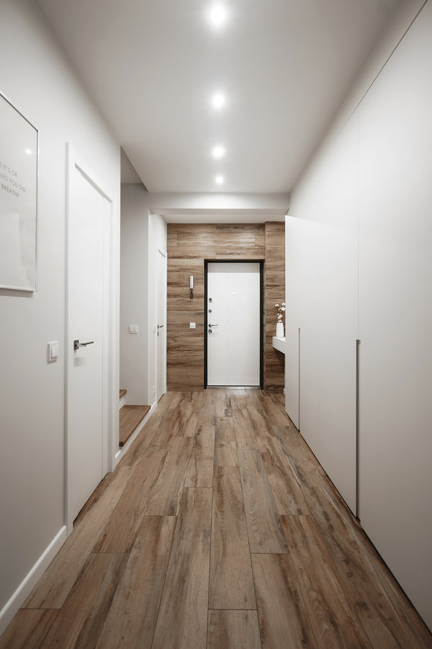 Фотография: Прихожая в стиле Минимализм, Современный, Квартира, Проект недели, Пенза, 3 комнаты, Более 90 метров, Юлия Власова – фото на INMYROOM