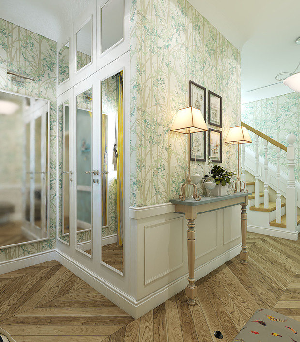 Фотография: Прихожая в стиле Прованс и Кантри, Классический, Современный, Дом, Проект недели, интерьер кабинета, кухня-гостиная дизайн, Челябинск, Валерия Стенникова, Insomnia, американский стиль – фото на INMYROOM