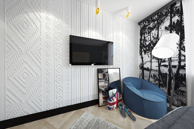 Фото из портфолио Апартаменты для холостяка – фотографии дизайна интерьеров на INMYROOM