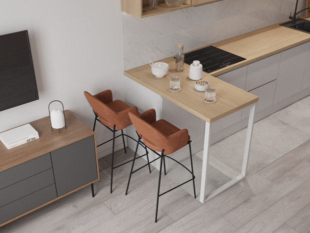 Фотография: Кухня и столовая в стиле Современный, Минимализм, Квартира, Проект недели, Москва, Монолитный дом, 3 комнаты, 60-90 метров, Анастасия Григорьева – фото на INMYROOM