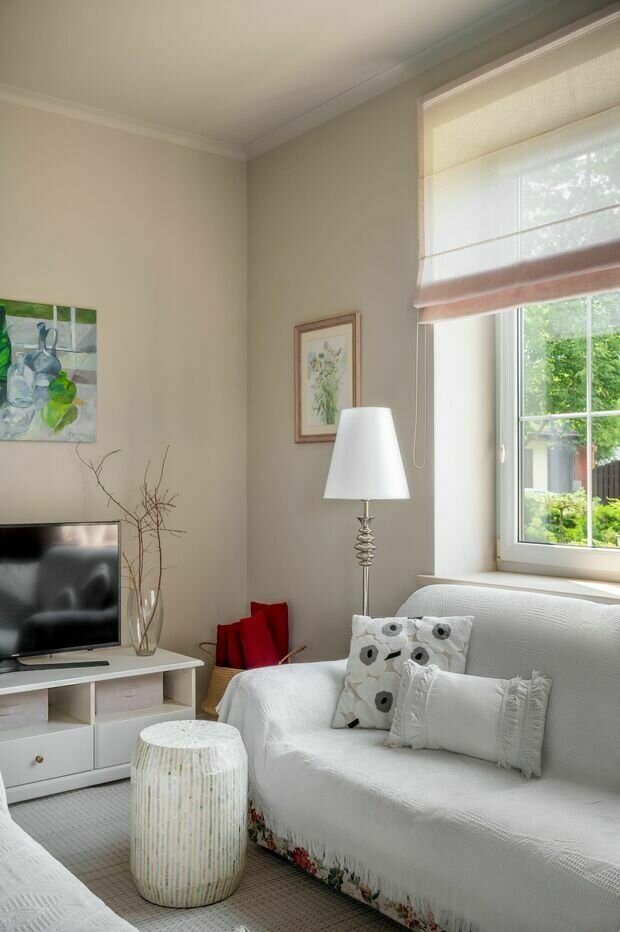 Фотография: Гостиная в стиле Современный, Проект дня, Дача, Подмосковье, Дом и дача, Кирпичный дом, 4 и больше, Более 90 метров, Елизавета Матвейко – фото на INMYROOM