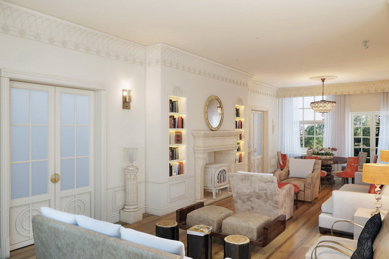 Фото из портфолио Гостиная в классическом стиле – фотографии дизайна интерьеров на INMYROOM Фото из портфолио Гостиная в классическом стиле – фотографии дизайна интерьеров на INMYROOM