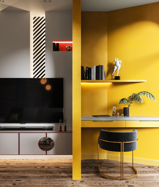 Фотография: Гостиная в стиле Современный, Квартира, Проект дня, 2 комнаты, 60-90 метров, Алена Горская, Nolte, Nolte Küchen, Nolte Kuchen – фото на INMYROOM