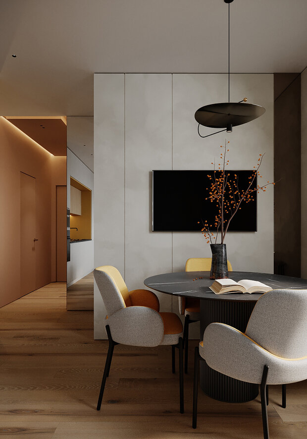 Фотография: Кухня и столовая в стиле Современный, Минимализм, Квартира, Проект недели, Москва, 3 комнаты, 60-90 метров, Buro DA, Анастасия Калинина, Дарья Митина – фото на INMYROOM