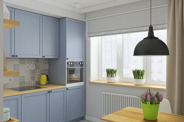 Фотография: Кухня и столовая в стиле Скандинавский, Квартира, Проект дня, Москва, Geometrium, П-44, Панельный дом, 3 комнаты, 60-90 метров – фото на INMYROOM