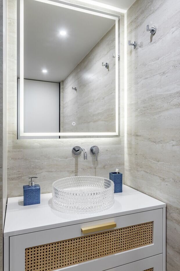 Фотография: Ванная в стиле Современный, Восточный, Эклектика, Малогабаритная квартира, Квартира, Студия, Проект дня, до 40 метров, Варвара Головко – фото на INMYROOM