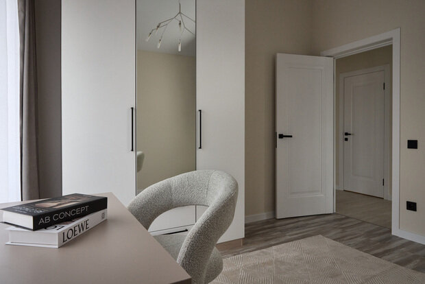 Фотография: Кабинет в стиле Современный, Минимализм, Дом, Проект дня, Дом и дача, 3 комнаты, 60-90 метров, Ирина Куликова, Анна Королева, Олеся Ивашкина – фото на INMYROOM