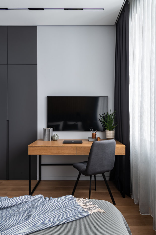Фотография: Кабинет в стиле Современный, Квартира, Проект недели, Москва, 3 комнаты, 40-60 метров, Карине Мхитарян – фото на INMYROOM
