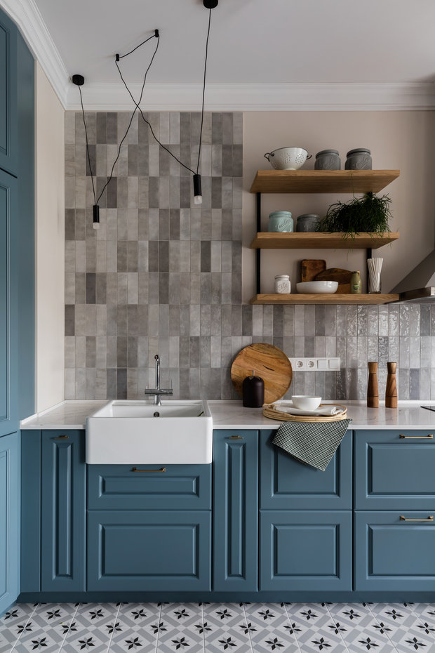 Фотография: Кухня и столовая в стиле Скандинавский, Современный, Квартира, Проект дня, Санкт-Петербург, 3 комнаты, Более 90 метров, Яна Грошева, Lampa Design Studio – фото на INMYROOM