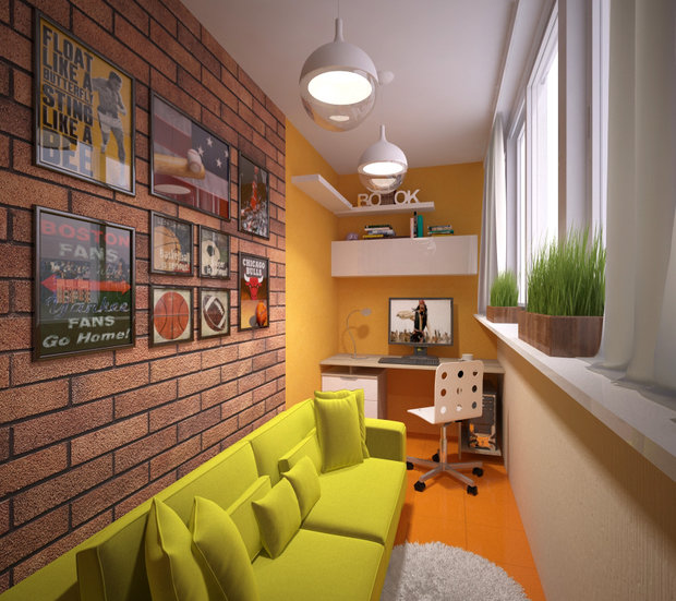 Фото из портфолио Балкон в квартире 68 кв.м. в г.Ханты-Мансийск – фотографии дизайна интерьеров на INMYROOM