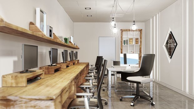 Фото из портфолио Офис центра дизайна «De Steil» в Краснодаре: «атмосфера вдохновения» – фотографии дизайна интерьеров на INMYROOM