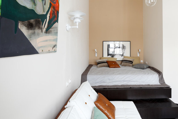 Фотография: Спальня в стиле Хай-тек, Малогабаритная квартира, Квартира, Студия, Дома и квартиры, Проект недели – фото на INMYROOM