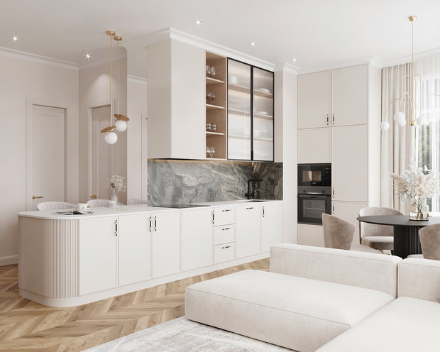 Фотография: Кухня и столовая в стиле Классический, Современный, Эклектика, Квартира, Проект недели, Санкт-Петербург, 4 и больше, 60-90 метров, Елена Лебедева – фото на INMYROOM