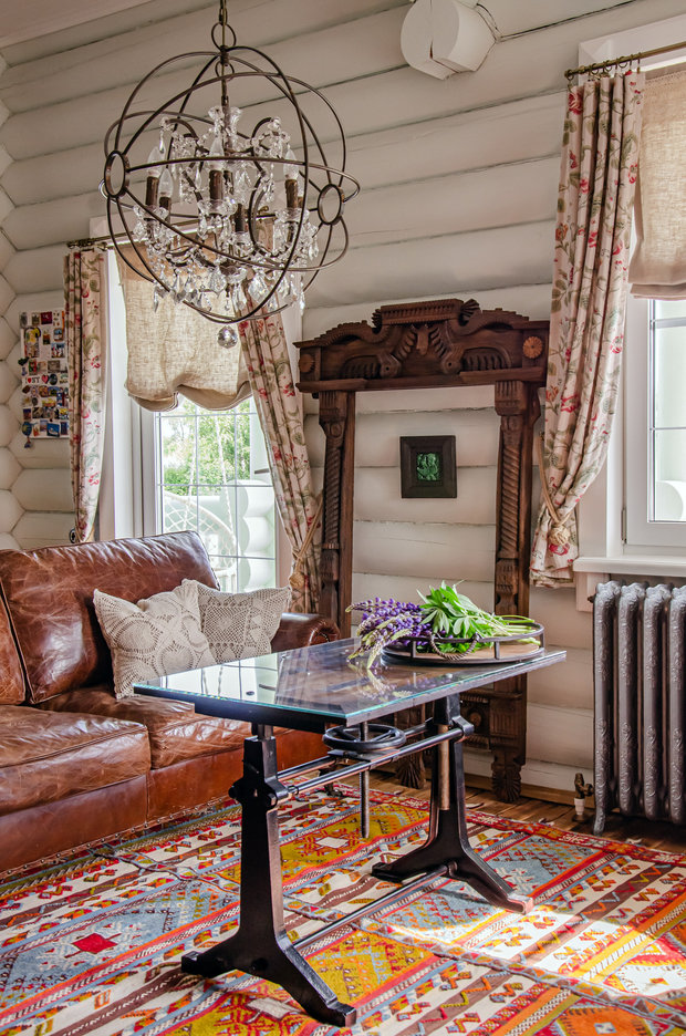 Фотография: Гостиная в стиле Прованс и Кантри, Эклектика, Дом, Проект недели, Дом и дача, Московская область, 4 и больше, Более 90 метров, Ирина Осипова – фото на INMYROOM