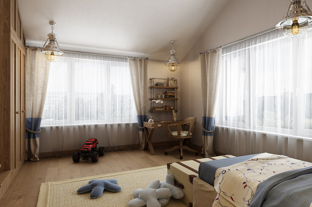 Фото из портфолио Американская классика в Ленинградской области. – фотографии дизайна интерьеров на INMYROOM